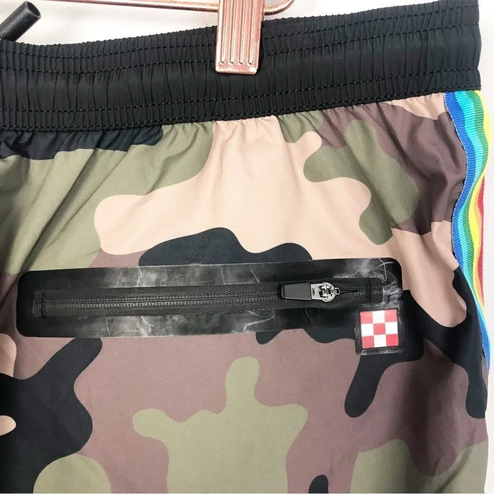 MC2 SAINT BARTH | Men’s Classic Camo Swim Shorts Side Stripe Size X-Large